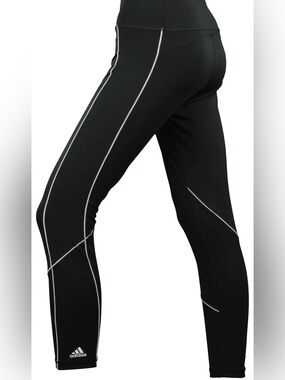 Adidas Leggings Tights Black “Believe This” with White Piping Taking offers!